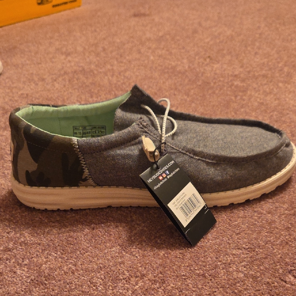 Hey Dude Gray and Camouflage Loafer